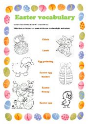 English Worksheet: Easter vocabulary