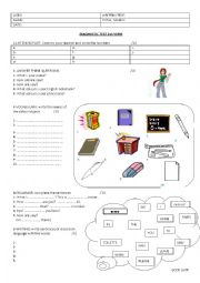 English Worksheet: DIAGNOSTIC TEST FOR BEGINNERS