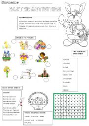 English Worksheet: Easter Activities