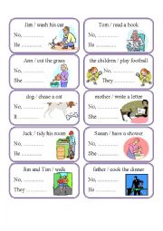 SPEAKING CARDS - PRESENT CONTINUOUS