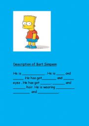 A description of Bart Simpson.