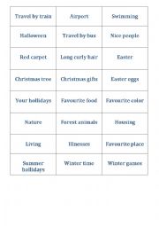 English Worksheet: Cards for talking
