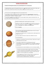 English Worksheet: The Solar System