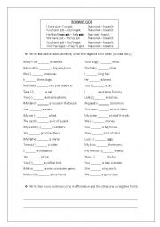 English Worksheet: To have or not to have