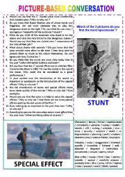 Picture-based conversation : topic 42 - stunt vs special effect