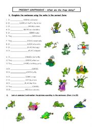 English Worksheet: Present Continuous