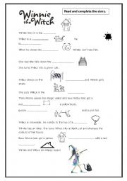 English Worksheet: winnie the witch