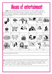 9th form module 5 Lesson 1 Means of entertainment + key 