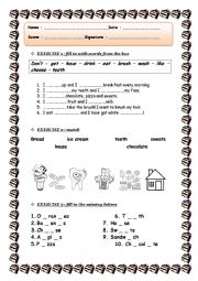 English Worksheet: review  for young learners