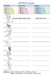 English Worksheet: have got