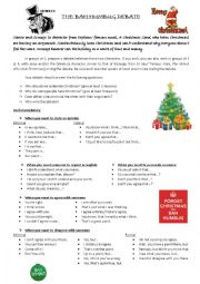 English Worksheet: The Bah Humbug Debate