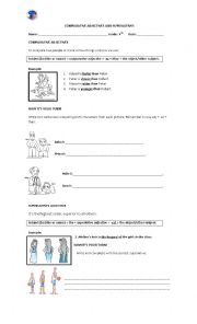 English Worksheet: comparatives and superlatives