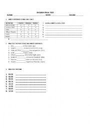 English Worksheet: english grammar test