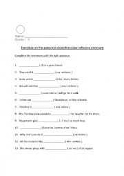 English Worksheet: pronouns