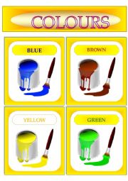 English Worksheet: Colours. Flash-cards.