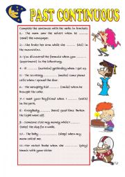 English Worksheet: PAST CONTINUOUS