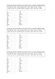 English Worksheet: Past tense -Fill the gap