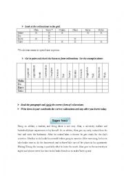 English Worksheet: Collocations