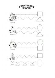 English Worksheet: Angry Shapes!