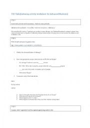 English Worksheet: Internet and intimacy-Listening worksheet based on a TED Talk