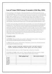 English Worksheet: natural resources