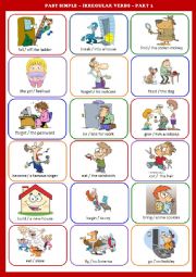 IRREGULAR VERBS  PAST SIMPLE  SPEAKING EXERCISES  PART 3 / 4 + PPT