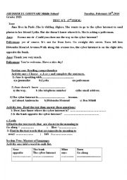 English Worksheet: giving directions