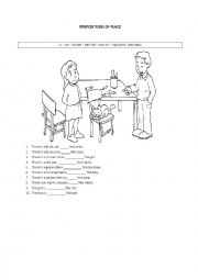 English Worksheet: Prepositions of place