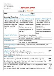 English Worksheet: advertising game