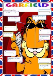 English Worksheet: ASK GARFIELD - INTRODUCE SOMEONE