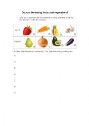 Likes and Dislikes - talking about fruits and vegetables (present simple tense)