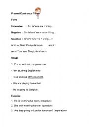 English Worksheet: Present Continuous Tense