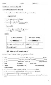 Conditional Sentences type 0 - type 3