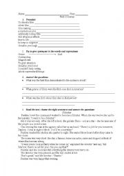 English Worksheet: cinema  test