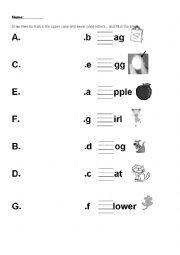 English Worksheet: Alphabets