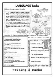 English Worksheet: 7th form test MARCH2014