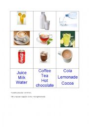 English Worksheet: Drinks
