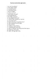 English Worksheet: Present Simple word order