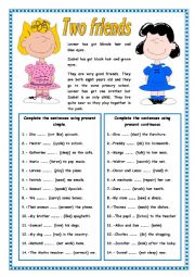 English Worksheet: TWO FRIENDS