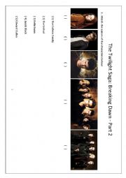 English Worksheet: The Twilight Saga - Breaking Dawn Part 2 