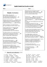 English Worksheet: Vincent Tim Burton