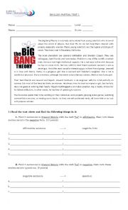 The big bang theory test