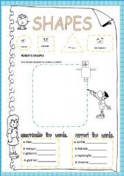 English Worksheet: shapes