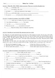 English Worksheet: Simple Past vs Past continuous