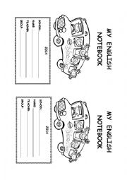 English Worksheet: English Notebook Cover