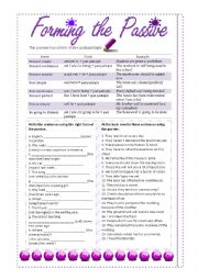 English Worksheet: the passive