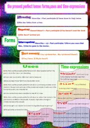 English Worksheet: Present perfect : Forms, uses and time expressions