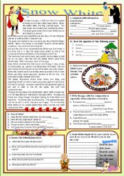 English Worksheet: SNOW WHITE