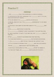 English Worksheet: Reported speech, verb pattern, conditionals with key