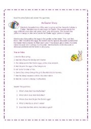 English Worksheet: Easter Story